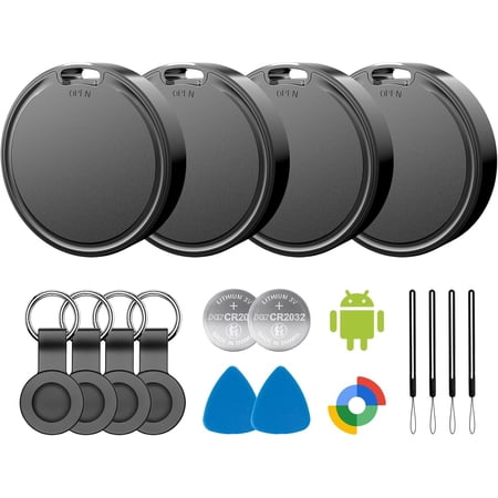 Air Tags for Android,Air Tags-4 Pack Android,Air Tags with 4 Case,2 Year Life, Find for 'S Find Hub App,IP65 Luggage Air Tag for