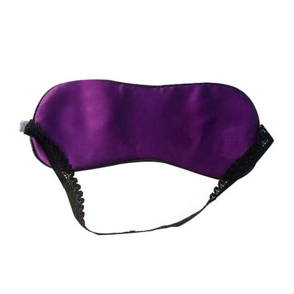 Double Sided Silk Sleep Eye Mask with Strap - Purple