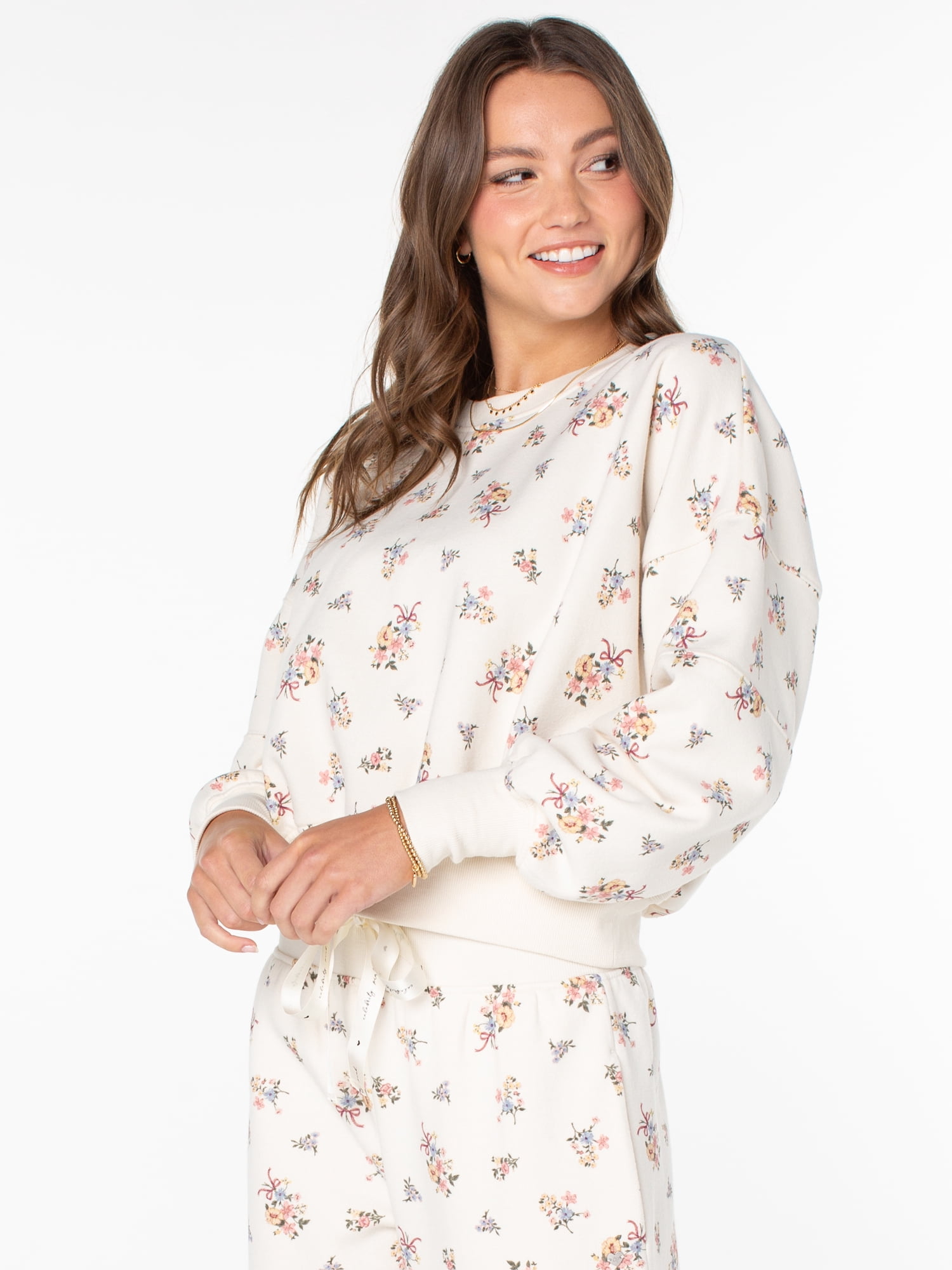 Celebrity Pink Women's and Women's Plus Oversized Boyfriend Sweatshirt, Sizes XS-XXXL
