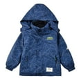 thumbnail image 3 of SYNPOS Child Boys Fleece Jacket+Geometry Hardshell Jacket with Detachable Hood,3-13Y, 3 of 5