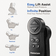 thumbnail image 2 of Sino Luban Dual Motor Power Lift Recliner Chair for Elderly with Massage and Heat, Electric Lift Chair for Adults with Extended Footrest, USB A&C, 2 Cup Holders (T6013 - Faux Leather, Black, Medium), 2 of 10