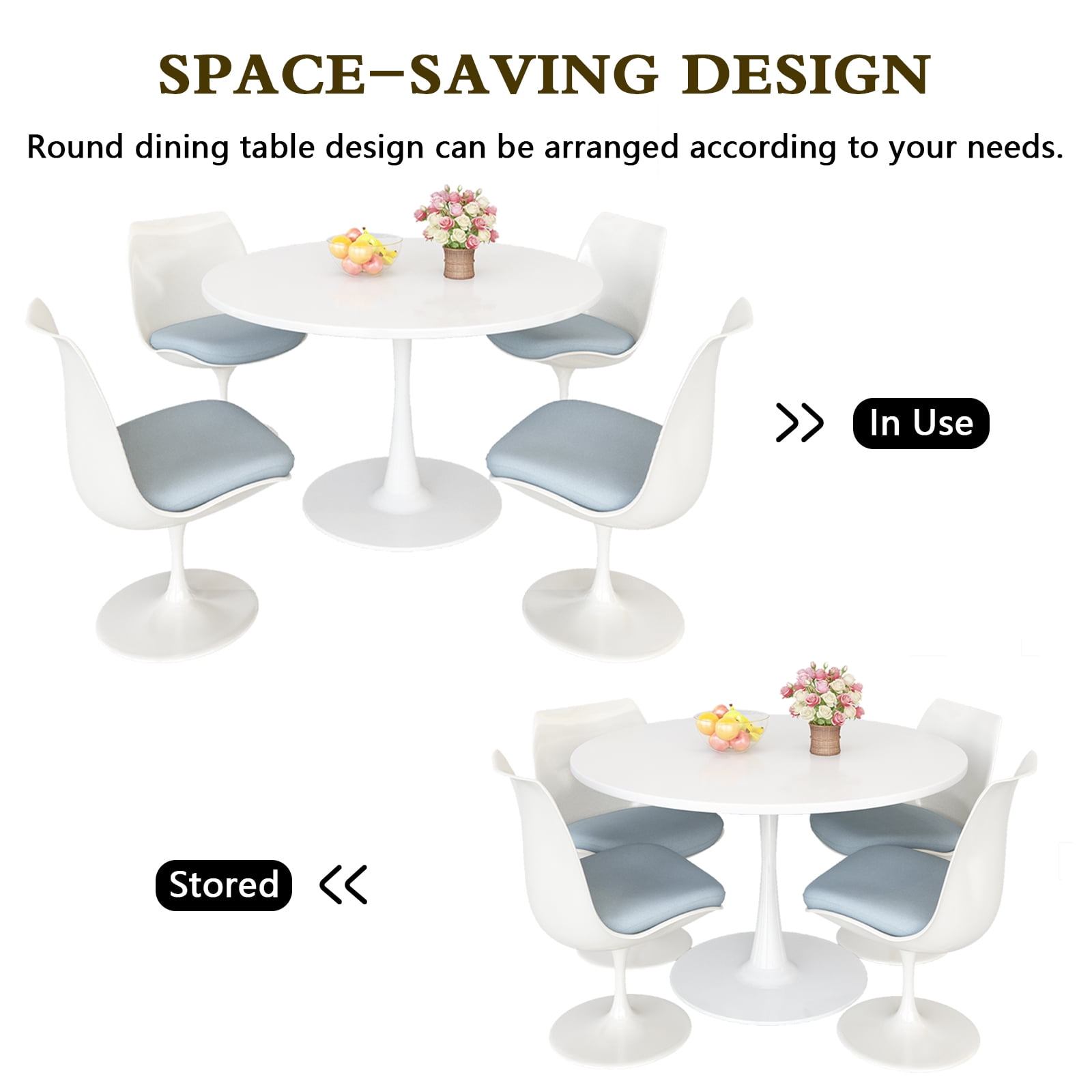 Cvortll Round Dining Table, 42 Elegant Tulip Table Philippines | Ubuy