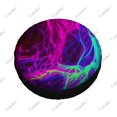 thumbnail image 5 of Multicolor Neon Lines Abstract Polyester Universal Spare Wheel Tire Cover Wheel Covers for Trailer RV SUV Truck Camper, 5 of 5