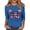 03-Blue, variant on NAMTYQX Breast Cancer Awareness Shirts Pink Bow Print Three Quarter Sleeve Green Size M