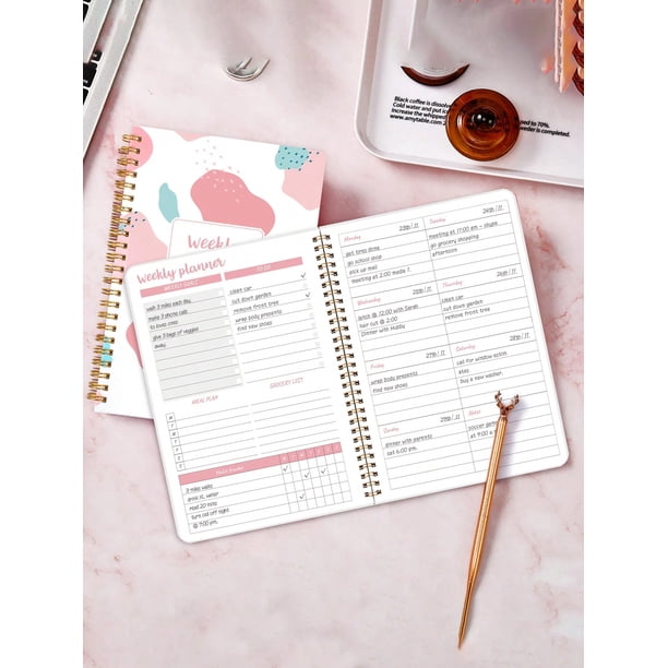 1pc A5 Undated Weekly Notebook With Habit Tracker & 52 Weeks Daily ...