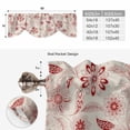 thumbnail image 6 of Red Flowers Tie Up Valance Curtains for Windows, Kitchen Curtains Window Treatments, Retro Botanical Pastoral Leaved Farm Short Window Shades Valances for Bedroom Bathroom Cafe 42"x12", 6 of 8