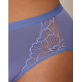 thumbnail image 4 of Playtex Microfiber High-Cut Underwear Pack, Moisture-Wicking, 3-Pack  Chateau Blue/Silver Satin Botanical Print/Future Lavender M Women's, 4 of 4