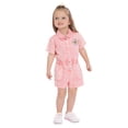 thumbnail image 2 of Minnie Mouse Toddler Girl Twill Romper with Short Sleeves, Sizes 12M-5T, 2 of 9