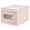 Pink/White, variant on mDesign Large Fabric Closet Box with Window/Lid, 6 Pack, Taupe/Natural Chevron
