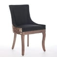 thumbnail image 3 of CHEERFUN A&A Furniture Ultra Side Leopard Print Dining Chair, Thickened Fabric, Solid Wood Legs, Set of 2, 3 of 10