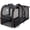 Black, variant on LEKE - Large Cat Backpack Carrier Expandable Pet Carrier Backpack for Small Dogs Medium Cats Fit Up to 18 Lbs, Dog Backpack Carrier, Foldable Puppy Backpack Carrier for Travel, Hiking,Grey