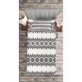 thumbnail image 3 of Ambesonne Oriental Quilted Bedspread Set 2 Pcs, Monochrome Mandala Tattoo, Twin Size, White Black, 3 of 3