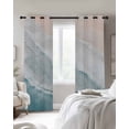 thumbnail image 4 of Beach Coastal Blackout Curtains for Bedroom Living Room Darkening Curtains 90 Inch Blue Nautical Summer Ocean Seaside Black Out Window Curtain Privacy Window Treatment Grommet Drapes 52"x90"x2, 4 of 9