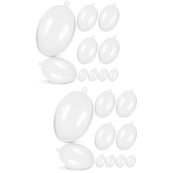 2 Pieces Ornaments Eggs in Transparent Packaging Clear Baubles