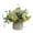 Vibrant Yellow, variant on 1Pc 6.3" Mini Artificial Potted Flower, Classic White Faux Rose Hydrangea Centerpiece with Textured Ceramic Pot
