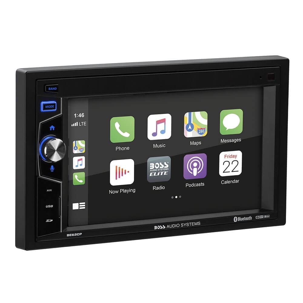 True Fit Double Din CarPlay & Android Auto with 7” LCD Touchscreen Car