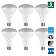 thumbnail image 1 of 6 Pack Sunlite BR30 LED Reflector Bulb, Dimmable, 10 Watt (65 Watt Equivalent), Medium (E26) Base, 3000K Warm White, Energy Star Certified, 750 Lumen Output, 25,000 Hour Lifespan, 1 of 6