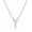 Y, variant on Airstra 14K White Gold Plated Cubic Zirconia Initial Necklace | Letter Dainty Necklaces for Women