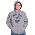 thumbnail image 4 of United States Navy Logo Anchor Aweigh Unisex Plus Size Zip Hoodie Brisco Brands 2X, 4 of 5