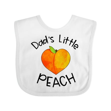 

Inktastic Dad s Little Peach Cute Peach Heart Gift Baby Boy or Baby Girl Bib