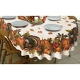 thumbnail image 4 of Thanksgiving Tablecloth Fall Pumpkin Turkey Table Cloth forHarvest Thanksgiving Kitchen Decoration - 60" X 120" Oval, 4 of 6