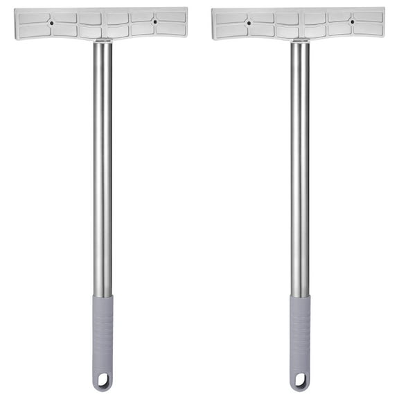 FRCOLOR 2Pcs Practical Stainless Steel Sign Rod with Plastic Handle for Outdoor and Indoor Sign Support