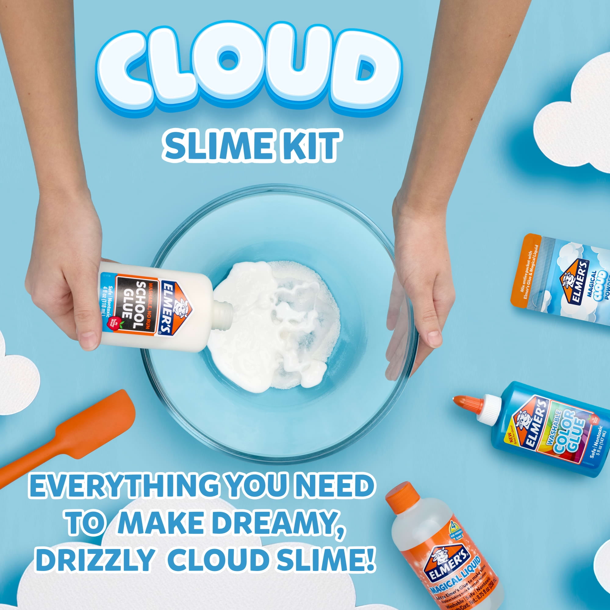 Elmer's Cloud Slime Kit, Slime Supplies, 5 Piece Kit