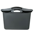Hefty 12 gal Utility Plastic Storage Bin, Gray, 6 Pack