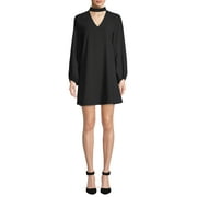 Scoop Blouson Sleeve Keyhole Mini Dress Women's