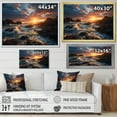thumbnail image 4 of Designart "Coastal Sunbeams Ephemeral Sky I" Landscapes Floater Framed Wall Art Living Room, 4 of 7