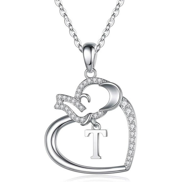 RKSTN Necklaces For Women GoodLuck Elephant Love Heart Pendant Necklace Jewelry for Women Name Necklace Personalized Jewelry For Women