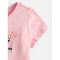 thumbnail image 3 of Wonder Nation Toddler Girls Graphic Tee with Short Puff Sleeves, Sizes 18M-5T, 3 of 3