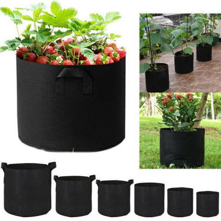 6-Pk 10 Gallon Plant Grow Bags Fabric Nursery Soil Bag with Handles Thickened Nonwoven