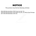 thumbnail image 2 of TEC Front Rear Ceramic Disc Brake Pads and Wear Sensors Kit for Car Mercedes-Benz C230 C240 KTW-100620, 2 of 10