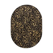 Furnish My Place Animal Print Rug - 4 ft. x 6 ft. Oval, Zebra Grazer, Nylon Rug for Patio, Garden, Hallway, Living Room