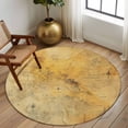 thumbnail image 3 of Vintage Map Large Area Rugs for Bedroom Living Room, Soft Non Slip Carpet Bedside Rug, Middle Century Farmhouse Natural Landscape Round Floor Cover Kitchen Accent Rug 5' for Dining Room/Office, 3 of 9