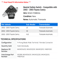thumbnail image 2 of Neutral Safety Switch - Compatible with 2002 - 2003 Toyota Camry, 2 of 2