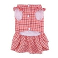 thumbnail image 6 of Pet Dog Cat Dresses with Leash, Small Animal Walking Dresses Clothes with Leash, Dog Plaid Pink Dress with Leash Dog Cat Puppy Rabbit Pet Harness and Leash for Small Medium Large Dog (S), 6 of 7