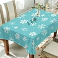 thumbnail image 4 of SKYSONIC Christmas Snowflake Tablecloth Waterproof Washable Polyester Square Table Cover Durable Tablecloth for Kitchen Dining Table Party Decor (60 X 90 Inch), 4 of 7