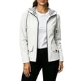 thumbnail image 2 of Sheghy Womens Color Thin Jacket Sunscreen Waterproof Outdoor Hiking Sports Drawstring Long Sleeve Hooded Jacket Coat White XXL, 2 of 9