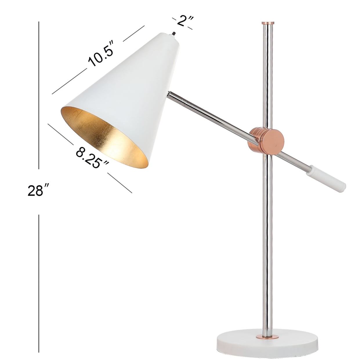 Safavieh Alexus 28 in. H Mid-Century Adjustable Table Desk Lamp