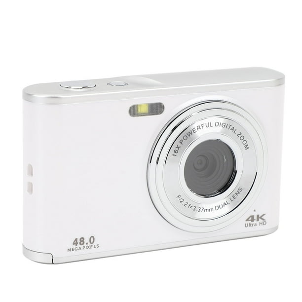 Cámara Digital 4K, Cámaras Vlogging De 48MP Para Fotografía Con Zoom 16X, Cámara Frontal Y Trasera, Antivibración, Cámara Compacta Con Cámara Dual