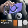 thumbnail image 3 of Rotatable Magnetic Ring Stand for iPhone 15 Pro, Military Grade Drop Protection, Magnetic Case Compatible with Mag-Safe, Shockproof Rugged Phone Cover for iPhone 15 Pro, Darkblue, 3 of 7