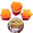 thumbnail image 2 of Star 10 Uds molde para pastel corazón estrella forma de rosa utensilios para hornear silicona Muffin Chocolate tazas para hornear para Cocina, 2 of 5