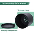 thumbnail image 7 of 12 Inch Plastic Planter Pots for Plant Pot with Drainage Hole and Seamless Saucers, Black Color, 7 of 7