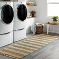 thumbnail image 5 of Hauteloom Stapleford Jute Living Room, Bedroom Area Rug - Traditional, Transitional - Navy, Cream, Tan - 8' x 10', 5 of 10