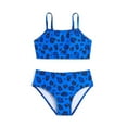 thumbnail image 3 of Kids Girls Tankinis Two Pieces Swimsuits Hawaiian Beach Sport Leopard/Mermaid Bathing Suit Set for 7-14 Years, 3 of 5