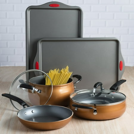 Tasty 7 Piece Cookware Set, Copper