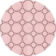 thumbnail image 1 of Ahgly Company Indoor Square Patterned Pink Bubble Gum Pink Area Rugs, 3' Square, 1 of 6