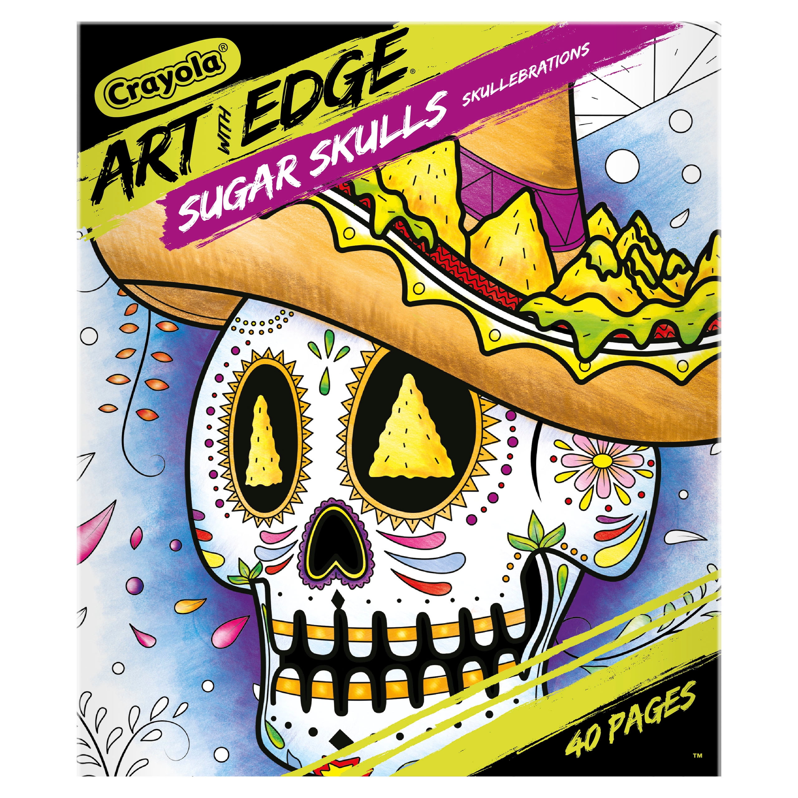 Crayola Art with Edge Sugar Skulls Coloring Books, 40 Pages, Volume 3 Child, Unisex
